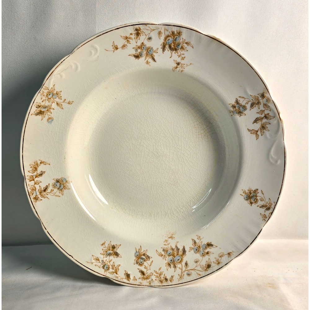 Johnson Bros England Royal Semi-Porcelain Floral White Round Plate